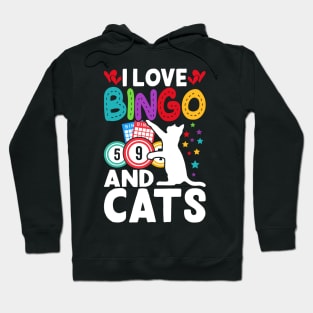 I Love Bingo And Cats T shirt For Women Hoodie